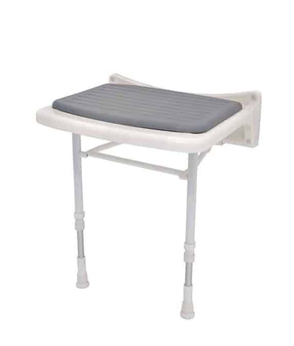 COMPACT FOLD UP SHOWER SEAT COMPLETE WITH CUSHION (GREY) - Bathroom ...